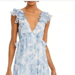 AQUA Ruffle Trim Maxi Dress